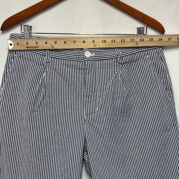 Vince Pleated Stripes Seersucker Shorts Mens Size 32 Gray-White Puckered Texture - Picture 7 of 16